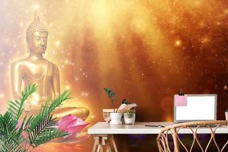 SAMOLEPÍCÍ TAPETA ZLATÝ BUDDHA - SAMOLEPÍCÍ TAPETY - TAPETY