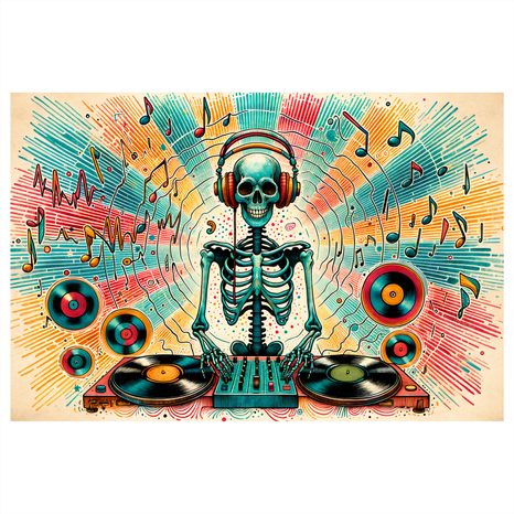 OBRAZ DISCO KOSTLIVEC S DESKAMI - OBRAZY DO STUDENTSKÉHO POKOJE - OBRAZY