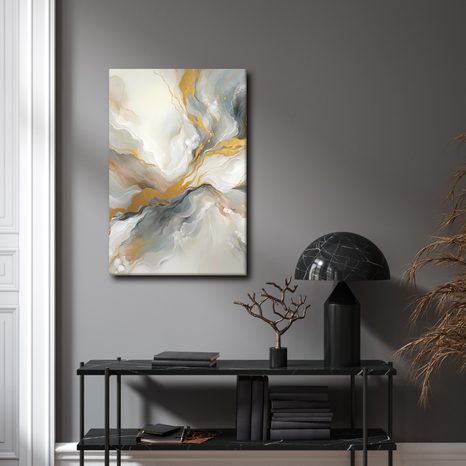 OBRAZ ABSTRAKTNÍ ZLATÉ LINIE - OBRAZY ABSTRAKTNÍ TVARY - OBRAZY