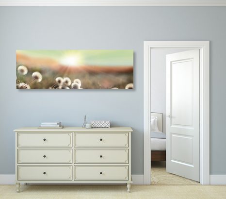 WANDBILD PANORAMA EINER BLÜHENDEN WIESE - BILDER VON NATUR UND LANDSCHAFT - BILDER