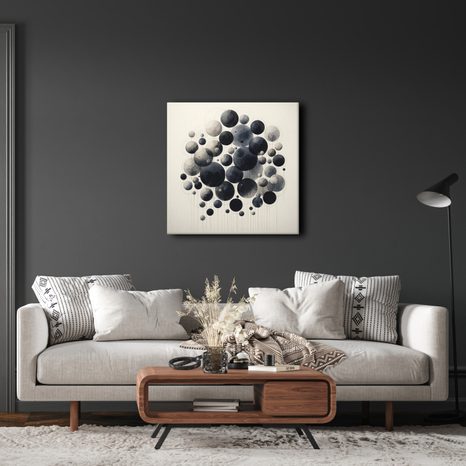 WANDBILD ABSTRAKTE KREISE IM RAUM - BILDER BÄUME DES LEBENS - BILDER