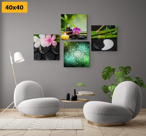 SET OBRAZŮ S NÁDECHEM KLIDU - SESTAVY OBRAZŮ - OBRAZY