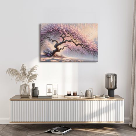 WANDBILD BLÜHENDER LEBENSBAUM - BILDER BÄUME DES LEBENS - BILDER