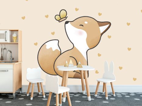 TAPETA ZVĚDAVÁ LIŠTIČKA - DĚTSKÉ TAPETY - TAPETY