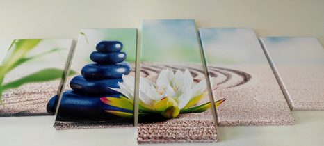 5 RÉSZES KÉP KELETI KÖVEK - FENG SHUI KÉPEK - KÉPEK