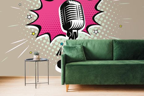 CARTA DA PARATI – STELLA DEL PALCO - CARTA DA PARATI POP ART - CARTA DA PARATI