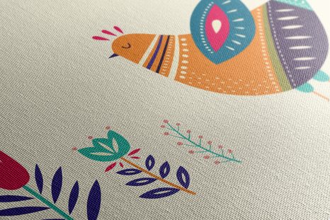 WANDBILD HENNE MIT EINEM VOLKSTÜMLICHEN HAUCH - STILLLEBEN-BILDER - BILDER