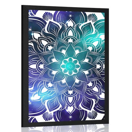 PLAKAT NOWOCZESNA MANDALA Z ORIENTALNYM WZOREM - FENG SHUI - PLAKATY