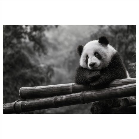 OBRAZ PANDA ODPOČÍVAJÍCÍ NA BAMBUSU - OBRAZY ZVÍŘAT - OBRAZY
