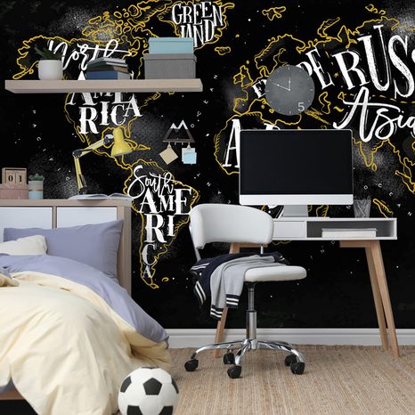 SELF ADHESIVE WALLPAPER TRENDY WORLD MAP - SELF-ADHESIVE WALLPAPERS - WALLPAPERS