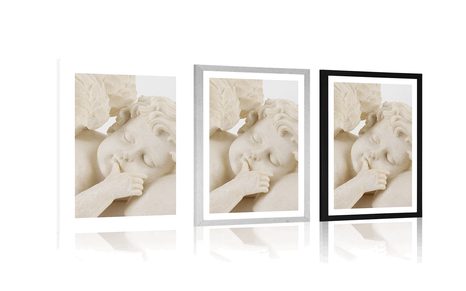 POSTER WITH MOUNT SLEEPING ANGEL - ANGELS - POSTERS