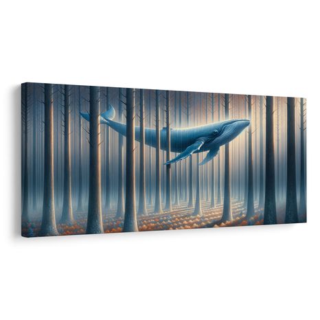 WANDBILD WALDTRAUM MIT WAL - WANDBILDER UNTERWASSERWELT - BILDER