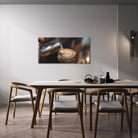 OBRAZ MISTROVSTVÍ V LATTE ART - OBRAZY JÍDLA A NÁPOJE - OBRAZY