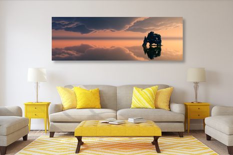 КАРТИНА НА ПЛАТНО – СКАЛА ПОД ОБЛАК - КАРТИНИ НА ПРИРОДАТА И ПЕЙЗАЖИ - КАРТИНИ