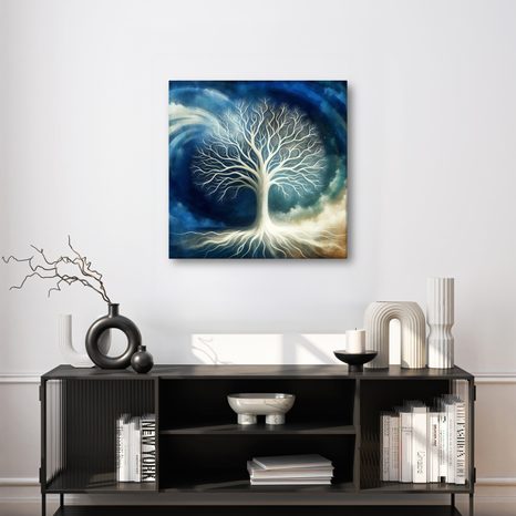 OBRAZ STROM ŽIVOTA V MODRÉM VÍRU - OBRAZY STROMY ŽIVOTA - OBRAZY