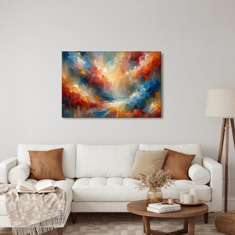 OBRAZ TANEC TEPLÝCH TÓNŮ - ABSTRAKTNÍ OBRAZY - OBRAZY