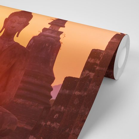 FOTOTAPETA SOCHA BUDHY UPROSTŘED KAMENŮ - TAPETY FENG SHUI - TAPETY