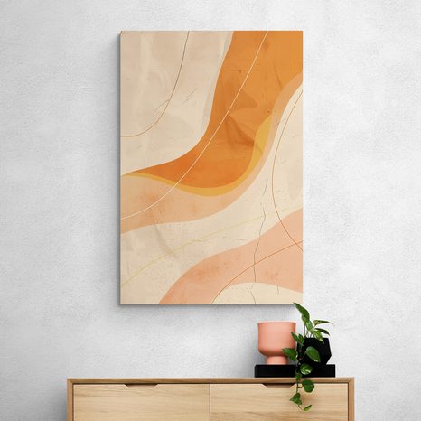 OBRAZ UMĚLECKÉ LINIE PEACH FUZZ - OBRAZY ABSTRAKTNÍ TVARY - OBRAZY