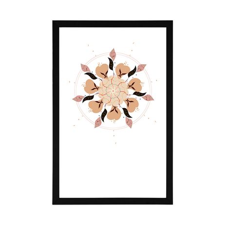 POSTER MIT PASSEPARTOUT ZARTE ABSTRAKTION DER BLUMEN - MOTIVE AUS UNSERER WERKSTATT - POSTER