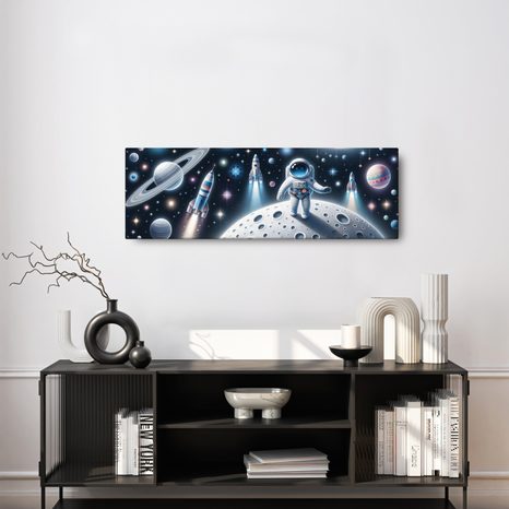 OBRAZ DOBRODRUŽSTVÍ V GALAXII - DĚTSKÉ OBRAZY VESMÍR - OBRAZY