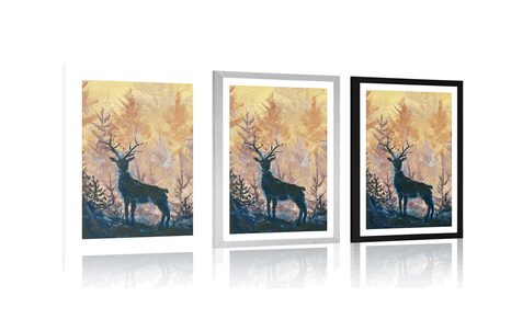 POSTER – PITTURA ARTISTICA DELLA FORESTA - ANIMALI - POSTER