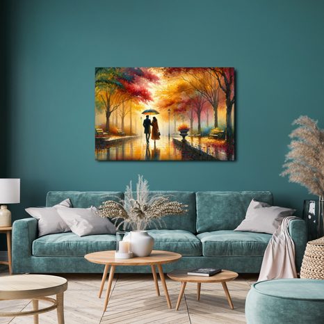 OBRAZ ROMANTIKA V PARKU - OBRAZY LIDÍ - OBRAZY