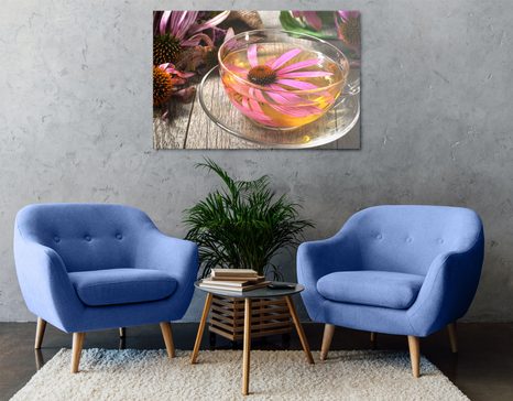 WANDBILD TASSE KRÄUTERTEE - BILDER VON ESSEN UND GETRÄNKEN - BILDER