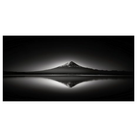 WANDBILD MAJESTÄT DER SCHWARZWEISSLANDSCHAFT - BILDER VON BERGEN - BILDER