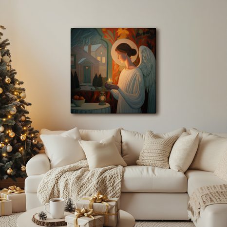 OBRAZ ANDĚLA SE SVÍCÍ - VÁNOČNÍ A ZIMNÍ OBRAZY - OBRAZY