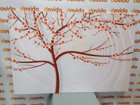 CANVAS PRINT MODERN TREE ON AN ABSTRACT BACKGROUND - ABSTRACT PICTURES - PICTURES