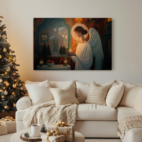 OBRAZ VÁNOČNÍ ANDĚLÍČEK - VÁNOČNÍ A ZIMNÍ OBRAZY - OBRAZY