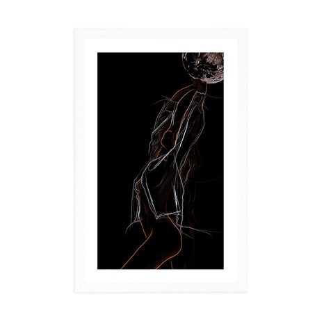 POSTER MIT PASSEPARTOUT SCHÖNHEIT DER WEIBLICHEN FIGUR - FRAUEN - POSTER