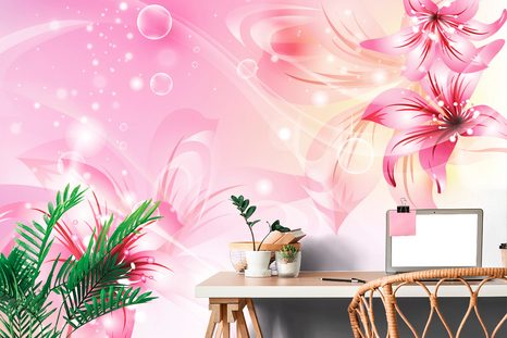 SAMOLEPÍCÍ TAPETA DIGITÁLNÍ LILIE - SAMOLEPÍCÍ TAPETY - TAPETY