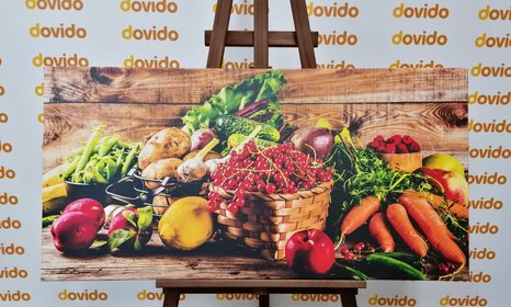 CANVAS PRINT FRESH FRUITS AND VEGETABLES - PICTURES - 🔥 TOTAL SALE 🔥