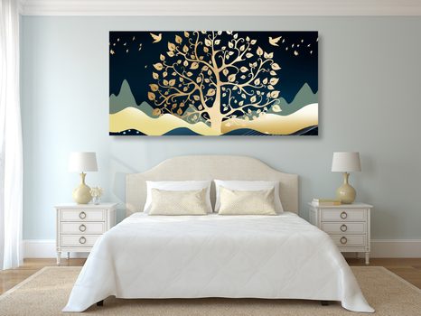 STAMPA SU TELA – ALBERO DELLA VITA MODERNO - QUADRI ALBERI DELLA VITA - STAMPE E QUADRI