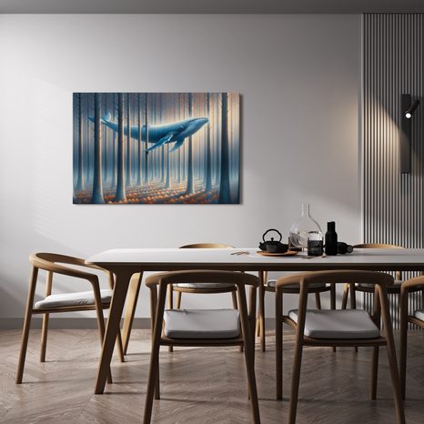 WANDBILD TRAUMSCHWERTWAL ZWISCHEN BAUMSTÄMMEN - WANDBILDER UNTERWASSERWELT - BILDER