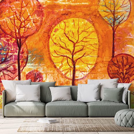 SELF ADHESIVE WALLPAPER TREES IN AUTUMN COLORS - SELF-ADHESIVE WALLPAPERS - WALLPAPERS
