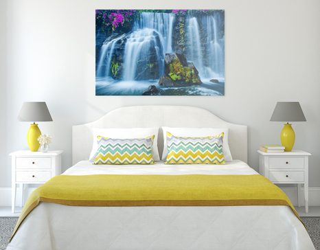 КАРТИНА НА ПЛАТНО – ОСЛЕПИТЕЛЕН ВОДОПАД - КАРТИНИ - 🔥 ТОТАЛНА РАЗПРОДАЖБА