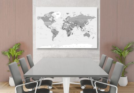 KÉP HAGYOMÁNYOS TÉRKÉP FEKETE FEHÉRBEN - TÉRKÉPES KÉPEK - KÉPEK