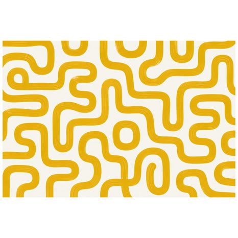 TAPÉTA SÁRGA RETRÓ GEOMETRIKUS VONALAK - MINTÁS TAPÉTÁK - TAPÉTÁK