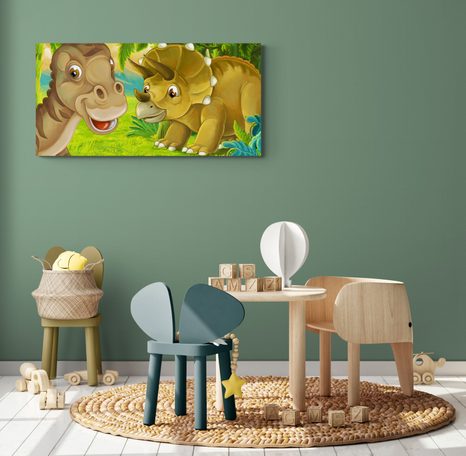 SLIKA VESELI DINOZAVRI - OTROŠKE SLIKE - SLIKE