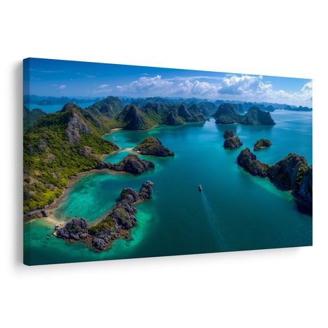 WANDBILD TROPISCHE LAGUNE AUS DER LUFT - BILDER MEER UND STRAND - BILDER