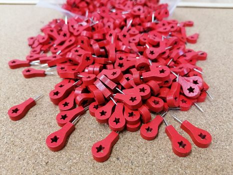 PŘIPÍNÁČKY OZNAČUJÍCÍ MÍSTO (10 KS) - PŘIPÍNÁČKY - OBRAZY