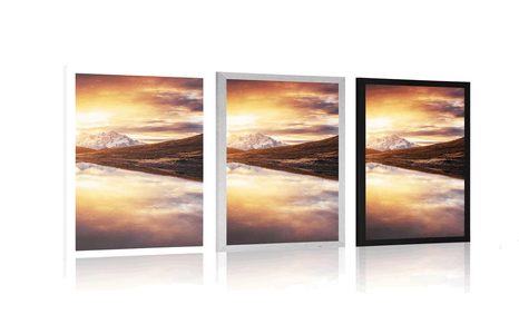 PLAKÁT SKVOSTNÝ ZÁPAD SLUNCE V HORÁCH - PŘÍRODA - PLAKÁTY