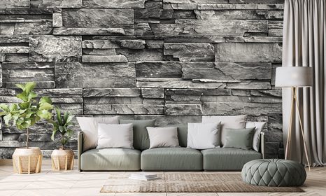 SAMOLEPIACA FOTOTAPETA GRAFITOVÁ KAMENNÁ STENA - SAMOLEPIACE TAPETY - TAPETY