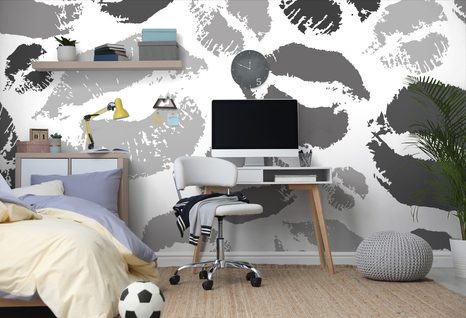 SAMOLEPÍCÍ TAPETA POP ART ŠEDÉ PUSINKY - SAMOLEPÍCÍ TAPETY - TAPETY