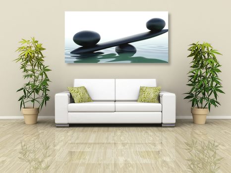 OBRAZ ZEN ROVNOVÁHA - OBRAZY FENG SHUI - OBRAZY