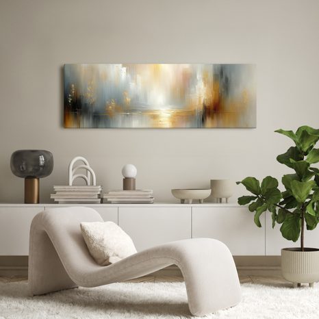 OBRAZ ZÁŘE NAD VODNÍ HLADINOU - ABSTRAKTNÍ OBRAZY - OBRAZY