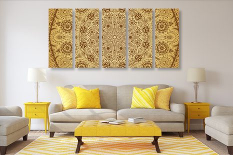 5-RÉZSES KÉP DÍSZ MANDALA - FENG SHUI KÉPEK - KÉPEK