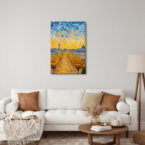 KÉP ESTI VÁROS RAGYOGÁSBAN - VÁROST ÁBRÁZOLÓ KÉPEK - KÉPEK